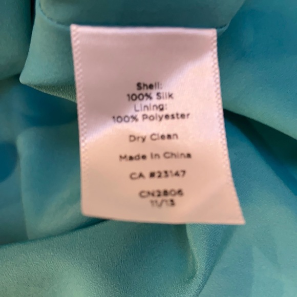 Talbots Turquoise Silk Dress - Picture 8 of 12